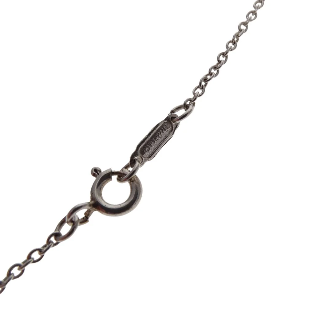 Tiffany & Co Open Heart Pendant On Chain In Sterling Silver Elsa Peretti - Image 5