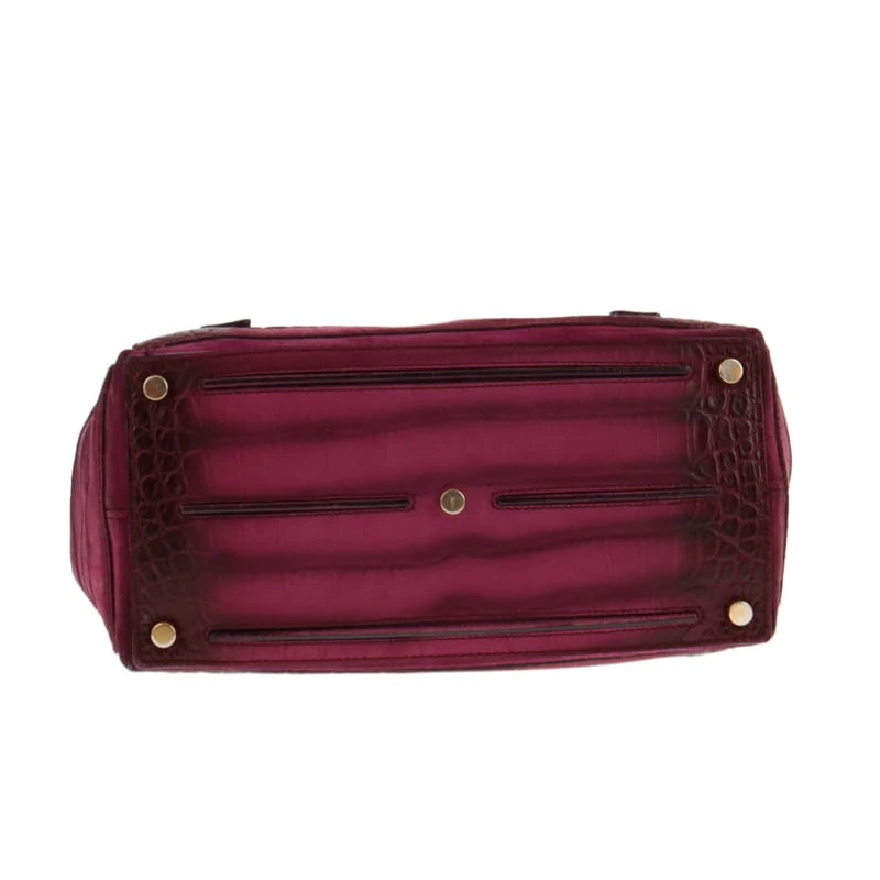 YSL Muse Two Fuschia Croc Embossed Nubuck - Image 8